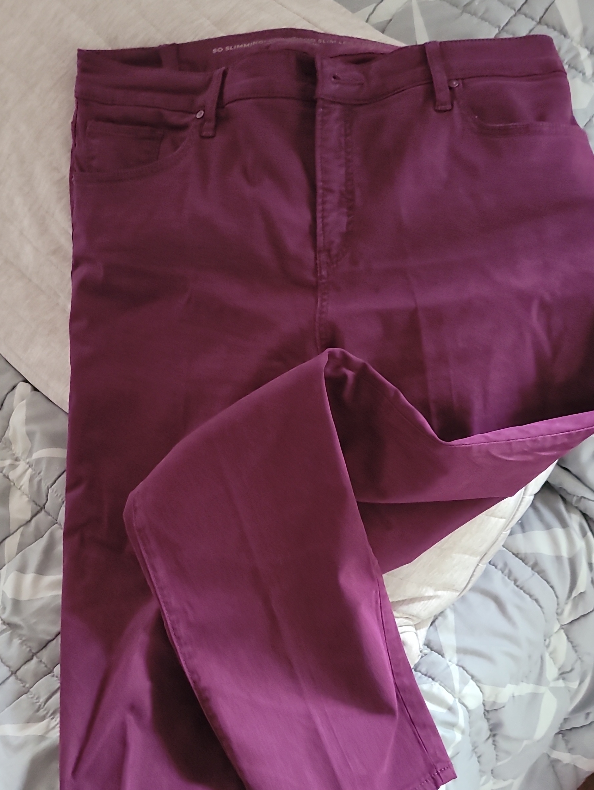 Chico's Plum Slim Trousers